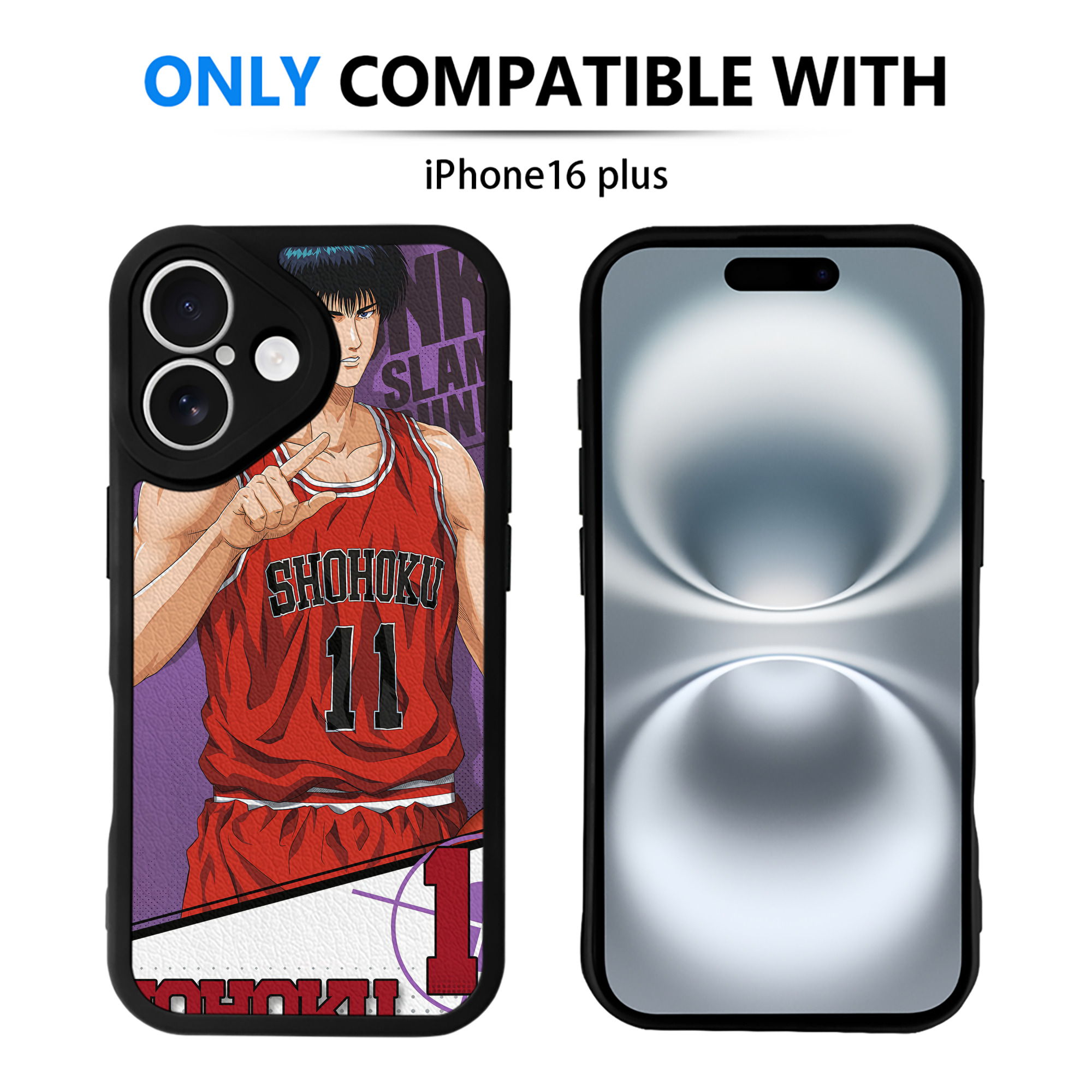 （画像用） SLAM DUNK／スラムダンク 【iPhone 16シリーズ対応】シリコンスマホケース（レザー調） 材質：シリコン